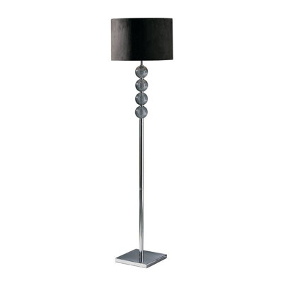 Orsina Elegant Black Suede Effect Shade Floor LampFunctional Lamp On The Floor For LivingroomDecorative Lamp from B&Q