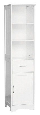 Orsina White Wood Floorstanding Cabinet With Shelves from B&Q