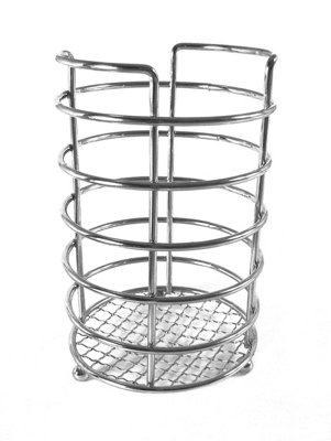 Premier Housewares Interiors By Premier Chrome Multi Purpose CaddyPolished Metal Storage Holder For KitchenBathroomOr Office from B&Q