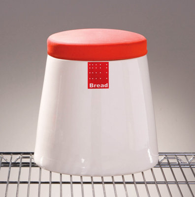 Premier Housewares Red Essentials By Premier Tag Bread Bin