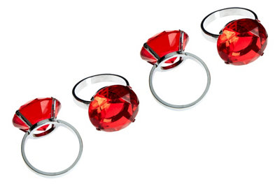 Premier Housewares Durable Set Of Four Red Diamante Napking Rings, Elegant Napkin Rings For Dining Table, Versatile Napkin Ring - Image 6