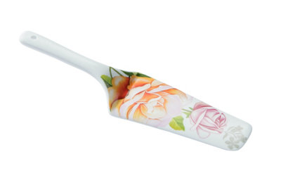 Premier Housewares Peach Rose Cake Slice, High Quality Porcelain Material