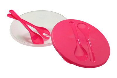Orsina Durably Constructed Salad Container With Pink LidConvenient Storage Box With LidVersatile Plastic Box from B&Q