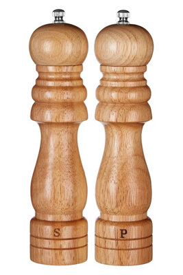 Premier Housewares Maison By Premier Natural Origins 20.3Cm Rubberwood Salt And Pepper Set Light