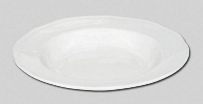 Orsina Elegant Embossed White Soup BowlPractical Design Soup Bowl For DinnerHigh Quality Porcelain Soup Bowl from B&Q