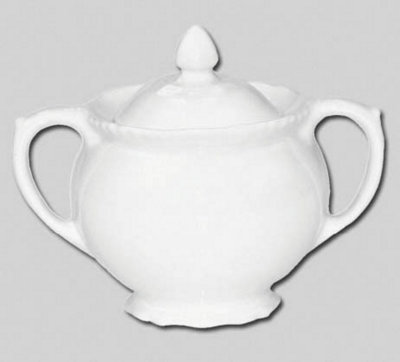 Orsina Elegant Embossed White Sugar BowlFunctional White Sugar Bowl For BreakfastMulti Purpose Sugar Bowl from B&Q