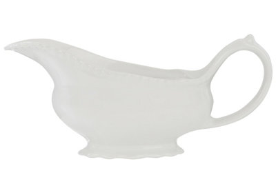 Premier Housewares Embossed Porcelain Sauce Server, White - Image 3