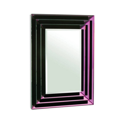 Orsina Luxe Purple Bevelled Wall MirrorLarge MirrorThree-Tier Mirrored FrameIdeal For Traditional Interiors from B&Q