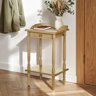 Orsina Square Rubberwood Side Table from B&Q