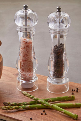 Orsina Cody Large Acrylic Salt And Pepper Mill Set from B&Q