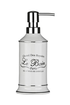 Orsina Stoneware Soap Dispenser,smooth Bathroom Soap Dispenser With Printed Label,refillable Dispenser Soap from B&Q