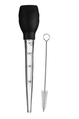 Premier Housewares Black Silicone Baster With Cleaning Brush,Dishwasher Safe Dropper With Removable Bulb,Basting Tool For Meats - Image 6