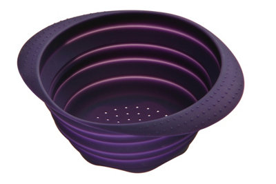 Orsina Unisex Purple Silicone Collapsible Colander, Lightweight Straining Bowl, Perfect Kitchen Sink Strainer For Vegetables - Image 4