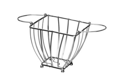 Premier Housewares Essentials By Premier Asa Chrome Fruit Basket With Round Handle