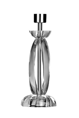 Orsina Crystal Large Conical Lamp Base With Faceted StemHeavy Glass Table Lamp StandDurable Large Lamp Base from B&Q