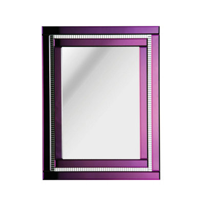 Orsina Purple Deco Modern Accent Wall Mirror from B&Q
