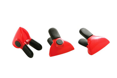 Orsina Practical Set Of Three Red Magnetic ClipsStylish Design Magnetic Cips For KitchenLightweight Clips from B&Q