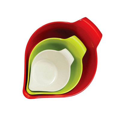 Orsina Set Of 3 Assorted Coloured Melamine Measuring BowlsLightweight & Durable DesignStackable from B&Q