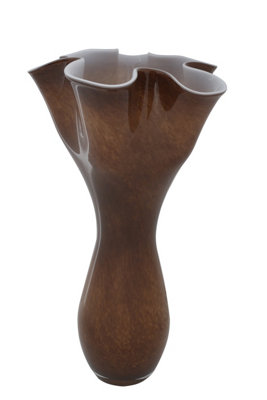 Orsina Flared Chocolate Glass Vase from B&Q