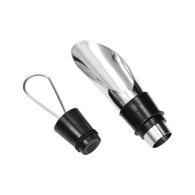 Premier Housewares Interiors By Premier Durable Chrome And Plastic Wine Pourer And StopperSecured Wine Bottle Stopper And PourerVersatile Pourer from B&Q