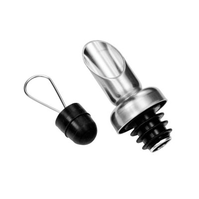 Premier Housewares Interiors By Premier Versatile Stainless Steel Wine Pourer And StopperSecured Wine Bottle Stopper And PourerDurable Pourer from B&Q