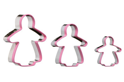 Orsina Durable Gingerbread Lady 3Pc Cutter SetSimple To Use Biscuit CuttersDishwasher Safe Cookie Cutters from B&Q