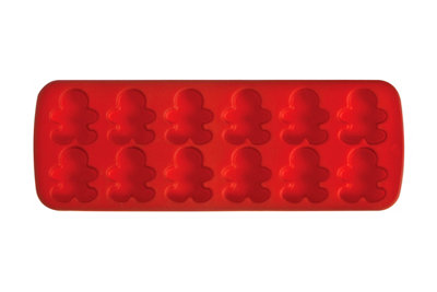 Orsina Silicone 12 Gingerbread Men Cake/chocolate MouldFlexible Non-Stick Red Silicone TrayHeat Resistant Up from B&Q