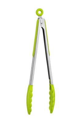 Orsina Lime Green Silicone And Stainless Steel TongsHeat-Resistant Grip For Safe CookingNon-Stick Friendly from B&Q