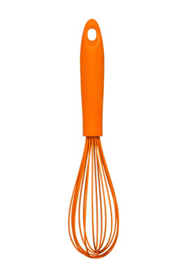Orsina Orange Silicone WhiskNon-StickHeat-Resistant To 240DegreesErgonomic Handle With Hanging Loop from B&Q