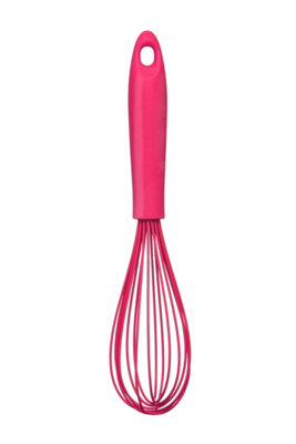 Orsina Hot Pink Silicone WhiskNon-StickHeat-Resistant To 240DegreesErgonomic Handle With Hanging Loop from B&Q