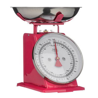 Orsina Premium 5Kg Hot Pink Retro Kitchen ScaleRetro Style Kitchen ScaleIron Steel Constructed Baking Scale from B&Q