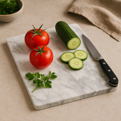 Orsina  White Marble Chopping BoardHigh-Quality Cutting Board For KitchenStain-Resistant Kitchen Cutting Board from B&Q