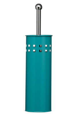 Orsina Unisex Blue Unique Turquoise Square Design Toilet Brush, Cut-Out Loo Brush For Everyday Use, Durable Lavatory Brush In - Image 4