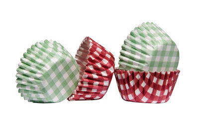 Orsina Gingham 100Pcs Mini Cupcake Cases from B&Q