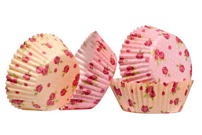 Orsina Rose 60Pcs Medium Cupcake Cases from B&Q