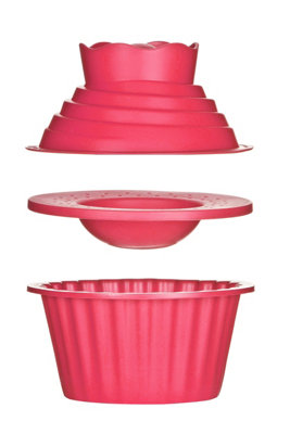 Orsina 3Pc Hot Pink Giant Cupcake Set from B&Q