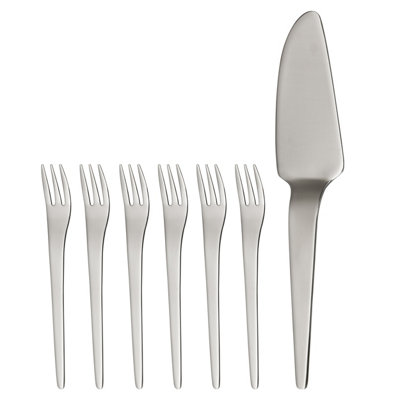 Orsina Serving SetElegant Stainless Steel Cake Cutter And Server DuoSleek Curved Design For Table Settings from B&Q