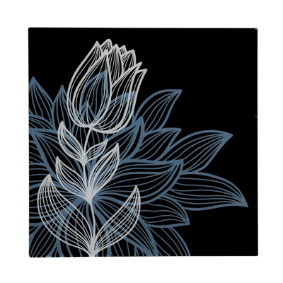 Orsina Tulip Floral Glass Wall Print from B&Q
