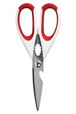 B&Q -  Ergonomic Red Tpr Multi Function ScissorsMultipurpose Sharp Blades ScissorsStainless Steel Scissors