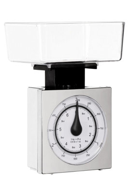 Orsina Retro Style 3Kg Chrome Effect Kitchen ScalePremium Kitchen ScaleIron Steel Constructed Baking Scale from B&Q