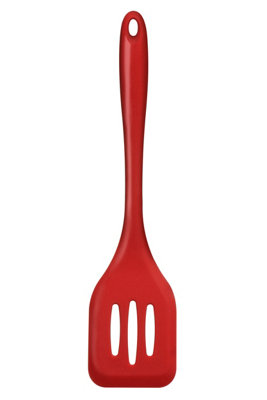 Orsina Bold Red Silicone Slotted TurnerHeat Resistant Turner With Slotted PaddleLuxe Slotted Cooking Spatula from B&Q