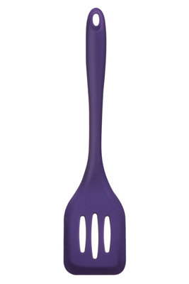 Premier Housewares Interiors By Premier Silicone Slotted Turner, Silicone Perforated Spatula, Stain Resistant Flipper, Cooking Turner Purple