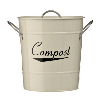 Orsina Rustic Design Cream Compost BinDurable Constructed Compost Bin For KitchenConvenient Kitchen Compost Bin from B&Q