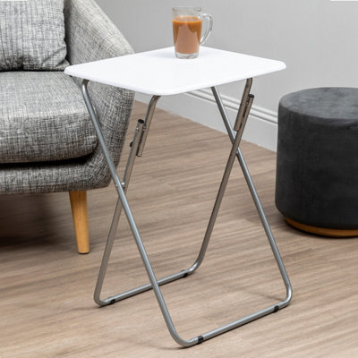 Orsina Space Saving Folding Table With White TopStylish Side Tables For Living RoomSturdy Coffee Table from B&Q