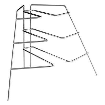 Orsina Corner Plate Rack With Chrome Finish3 Tier Rack For Organising Plates Or LidsMetal Construction from B&Q