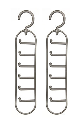 Orsina  Set Of Two Grey Plastic Tie Organiser,tie Hanger RackTie Drawer OrganiserIdeal Closet System Components from B&Q