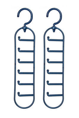 Orsina Set Of Two Indigo Plastic Tie Organiser,practical Tie Drawer Dividers,tie Storage Organiser,tie Hanger from B&Q