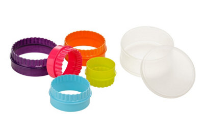 Orsina Durable 5Pc Fluted Shape CutterSimple To Use Biscuit CuttersDishwasher Safe Cookie Cutters For Desserts from B&Q
