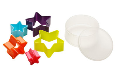 Orsina Durable 5Pc Star Shape CutterSimple To Use Biscuit CuttersDishwasher Safe Cookie Cutters For Desserts from B&Q