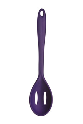 Orsina Purple Silicone Slotted SpoonVersatile Silicone Straining SpoonHeat-Proof UtensilIdeal Kitchen Gadget from B&Q